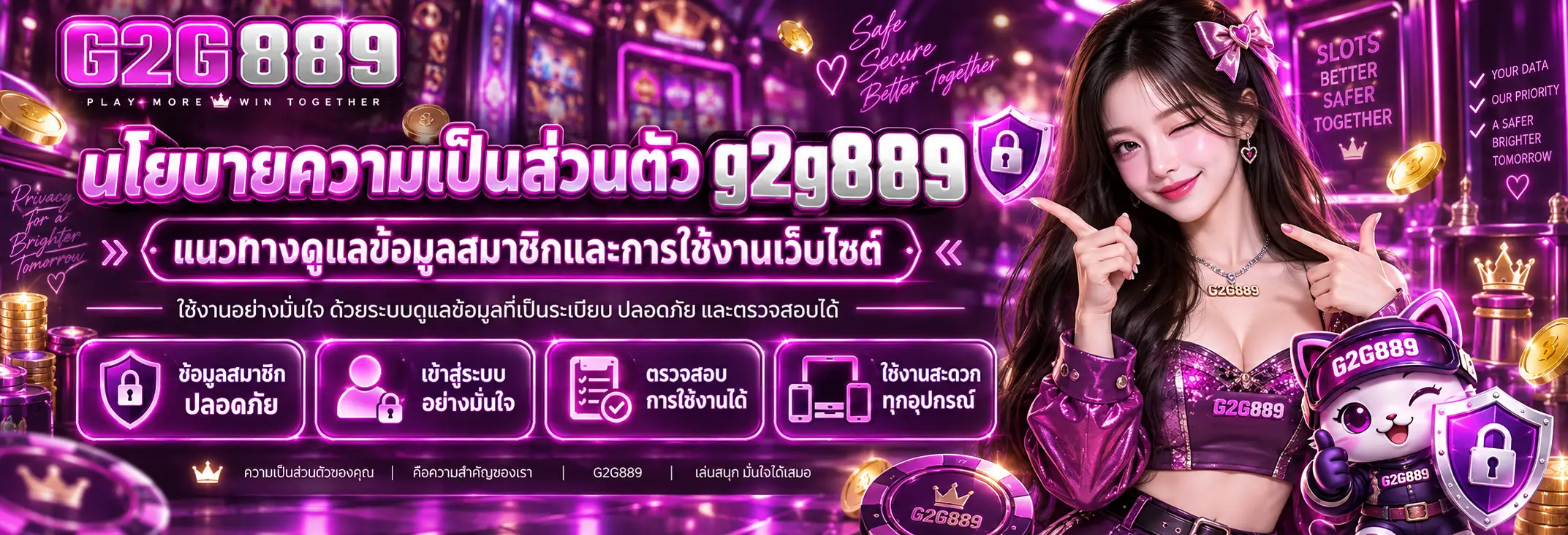 นโยบายความเป็นส่วนตัว g2g889 แนวทางดูแลข้อมูลสมาชิกและการใช้งานเว็บไซต์